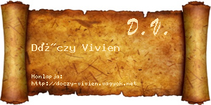 Dóczy Vivien névjegykártya